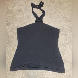 White House Black Market Size Large  Sleeveless Halter Tie Top